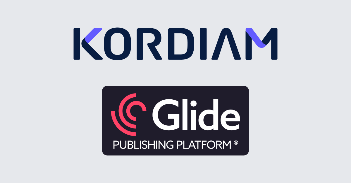 Kordiam and Glide Publishing Platform Integration Supports Connected Editorial Workflows 