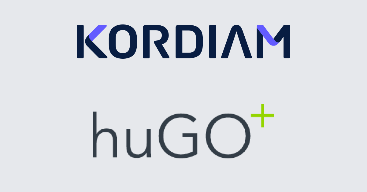 Kordiam logo and huGO+ logo