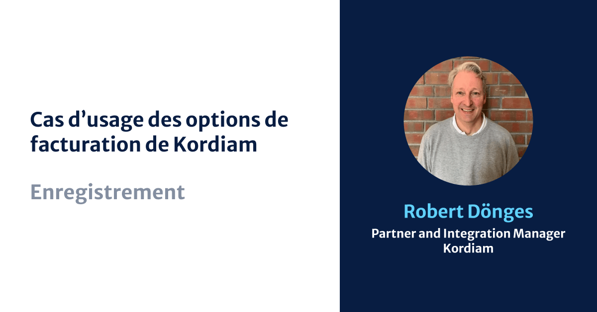 Use Cases for Billing Options With Kordiam, Robert Dönges