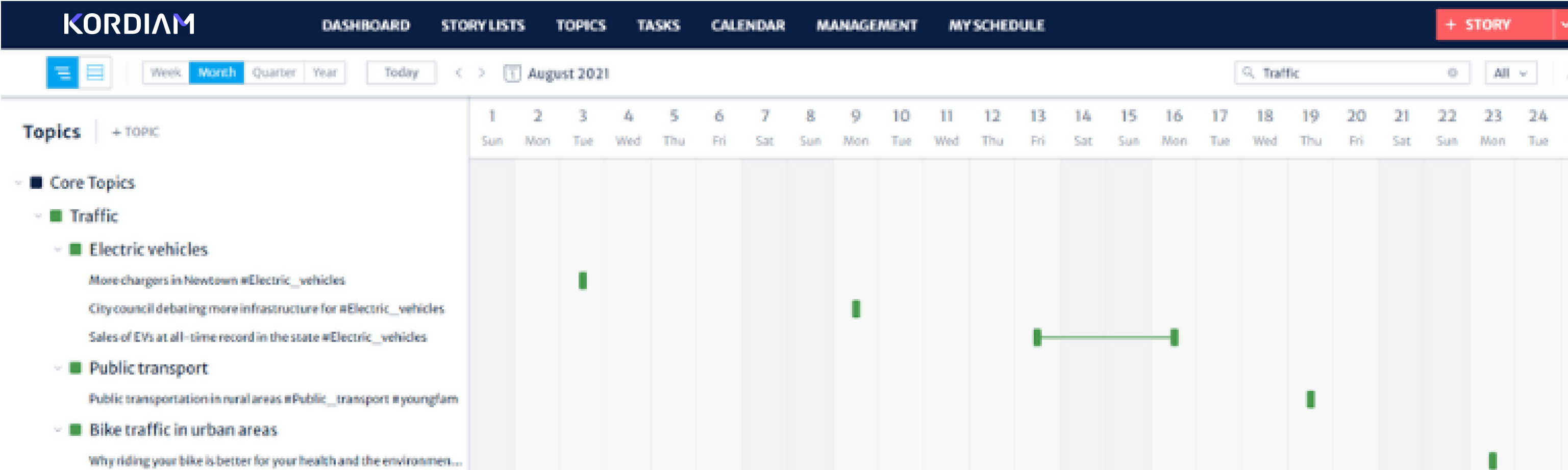 Quick search for precise content detail in content strategy