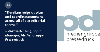 How Mediengruppe Pressedruck Uses Kordiam to Align Regional Teams