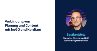 Verbindung von Planung und Content mit huGO und Kordiam